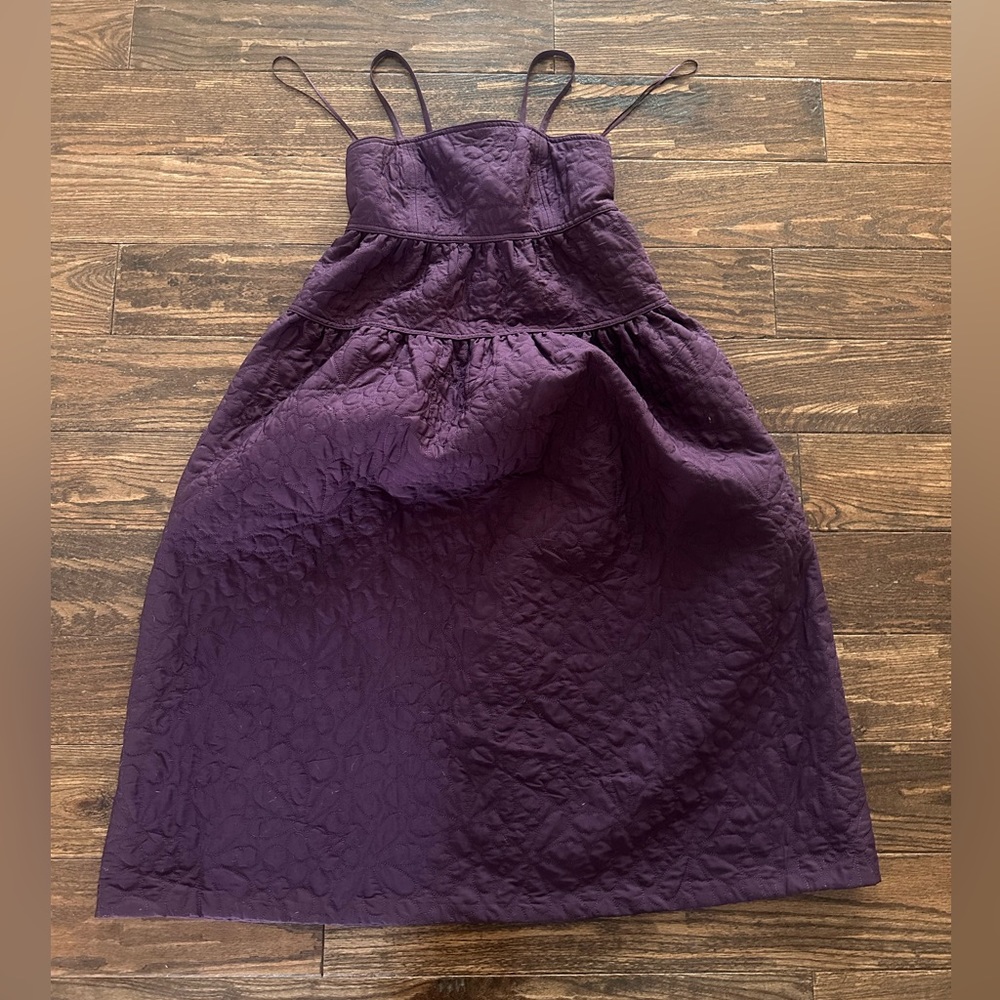 Plum midi dress